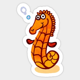 SeaHorse Watercolor Sea Sticker